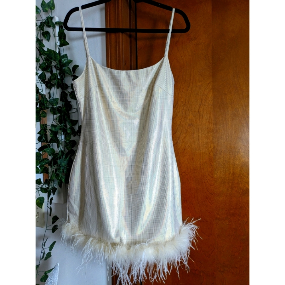 Shiny feather mini party dess